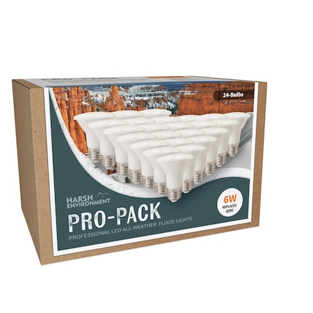 Miracle Led LED Harsh Environment Pro-Pack 6W Replaces 60W, Weather Resistant  Flood Light, 24PK 801676